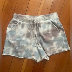 Free People Tie-Dye Shorts - Blue and Purple